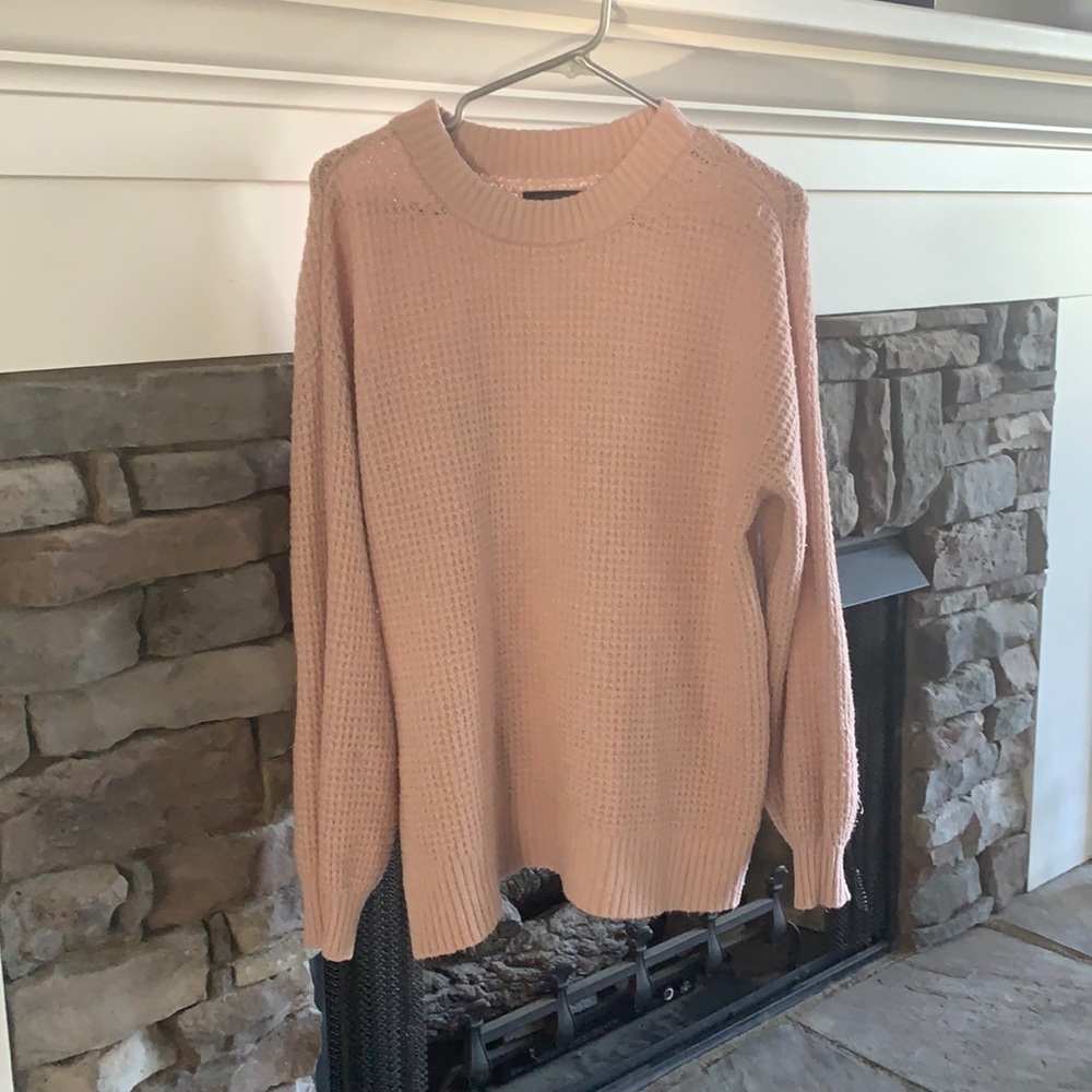 American eagle oversized pink sweater